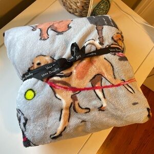 NWT Vera Bradley Dog Pattern Throw Blanket | 80” x 50” | Fleece